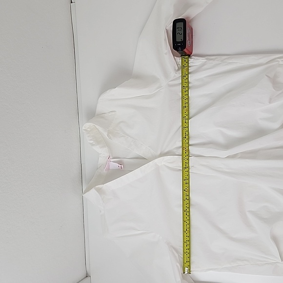 isabel Maternity by Ingrid & Isabel Side Pleated Popover Blouse White - Picture 7 of 14